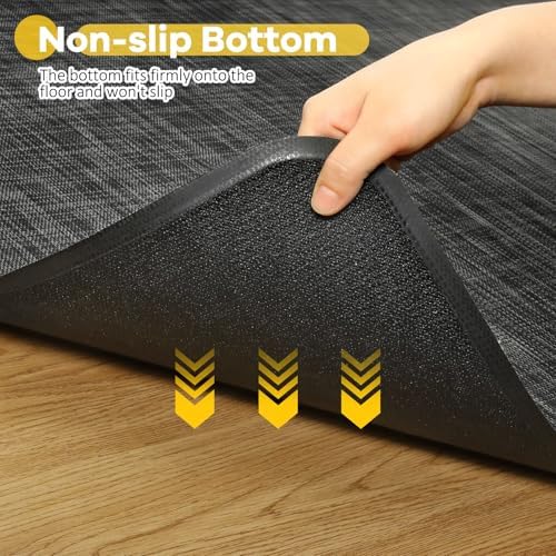 BesWin Office Chair Mat for Hard Floors, 36" x 48" Heavy Duty Desk Floor Mat for Hardwood/Tile Floors, Computer Chair Mat for Rolling Chair, Anti Slip Desk Rug PVC Floor Protector Mat for Office Home - Image 5