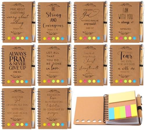 Kosiz 20 Pcs/ 10 Set Christian Gift Bulk, Bible Verse Bamboo, Kraft by Kosiz