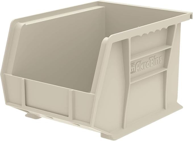 Akro-Mils 30239 AkroBins Plastic Storage Bins, 11"x8"x7", Stone, 6-Pack | Space-Saving Stackable Bins for Garage, Pantry, Craft Organization - Image 10