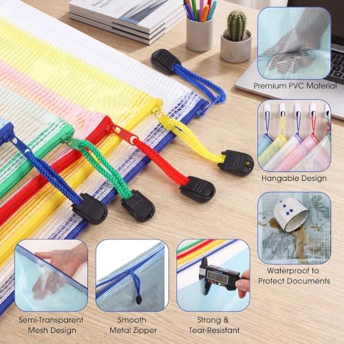 200 Pcs B4 Mesh Zipper Pouch Bags, Mesh Bags with Zipper Bulk, Vibrant - Image 3