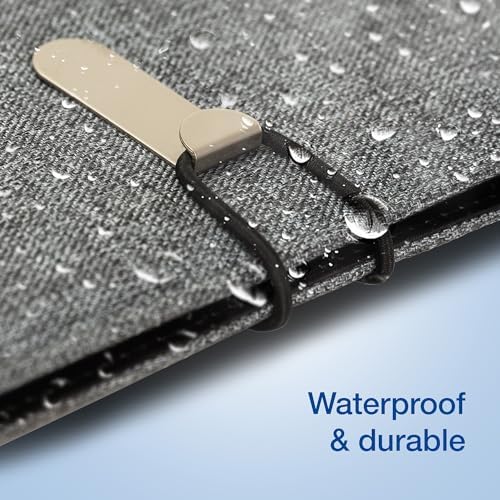 Samsill Professional Padfolio, Recycled Water Bottle Material, rPET, Business Portfolio for Men and Women, with 8.5 x 11 Writing Pad, Contrast Gray/Black - Image 5