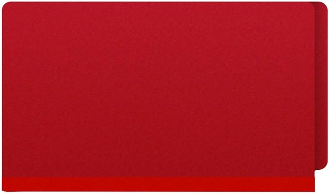 Ecom Folders End Tab Pressboard File Folders | Legal Size 25 Pt Stock with 2" Tyvek Expansion | Full Cut Tabs for Medical Charts, Legal Documents & Office Records | Deep Red, Box of 25 - Image 3