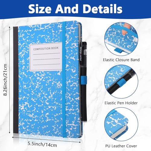 Laumoi 28 Pack A5 PU Leather Lined Notebook Journal, Classic Color,Marble - Image 2