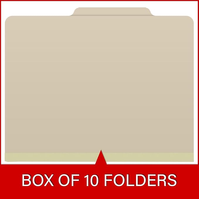 Top Tab Pressboard Folders, Letter Size, 2" exp, Fasteners Pos #1 & #3, Manila (Box of 25) - Image 6