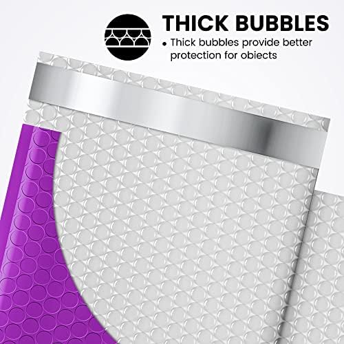 Fuxury Bubble Mailers 6x10 Inch 500 Pack Purple Padded Envelopes Bulk - Image 3