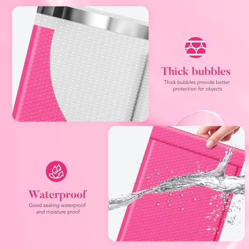 Fuxury Large Bubble Mailers 10.5x16" 40Pack Self Seal Pink Padded Envelopes - Image 2
