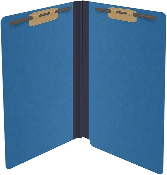 Ecom Folders End Tab Pressboard File Folders | Legal Size 25 Pt Stock with 2" Tyvek Expansion | Full Cut Tabs for Medical Charts, Legal Documents & Office Records | Royal Blue, Box of 25 - Image 4