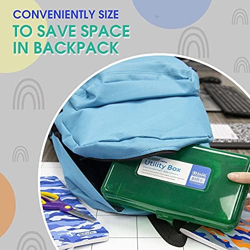 BAZIC PRODUCTS Classic Multipurpose Pencil Box, Stackable, 4-Set - Image 6
