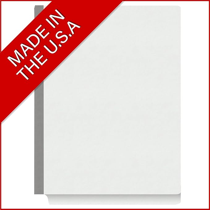 Ecom Folders Heavy Duty Top Tab Classification Folders | Letter Size 18 Pt Stock with 1 Divider | 2/5 Cut Right Position Tab for Medical, Legal and Office Documents | White, Box of 10 - Image 5