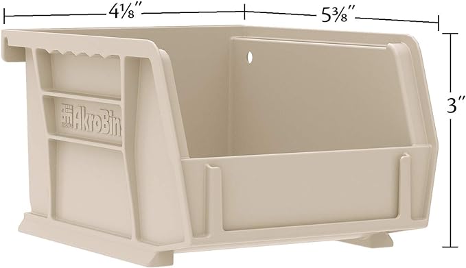 Akro-Mils 30210 AkroBins Plastic Storage Bins, 5"x4"x3", Black, 24-Pack | Space-Saving Stackable Bins for Garage, Pantry, Craft Organization - Image 3