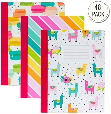 Pukka Pad, Carpe Diem Composition Notebooks - 48 Pack of Journals Featuring 140 Pages of College Ruled 80GSM Paper with Sturdy Cover Stock - 9.75 x 7.5in - Color Wash - Image 2