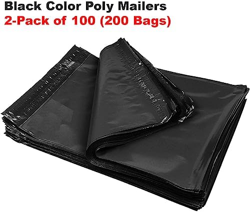 iMBAPrice Black Poly Mailers 7.5x10.5 Inch 200 Pack (#2) - Image 2