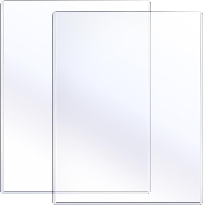 Sherr 2 Pcs Rigid Print Protectors Fit 24 x 36 Inch Poster Paper, Top Loading Page Protectors Plastic Poster Sleeves PVC Clear Sheet Holder to Display Photo Document Magazine Certificate by Sherr