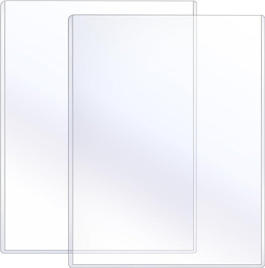 Sherr 2 Pcs Rigid Print Protectors Fit 24 x 36 Inch Poster Paper, Top Loading Page Protectors Plastic Poster Sleeves PVC Clear Sheet Holder to Display Photo Document Magazine Certificate by Sherr