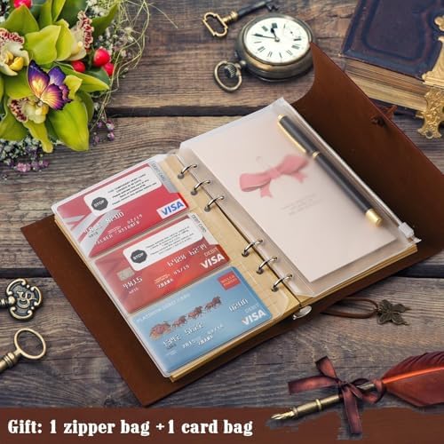 OMEYA 6 Pack A6 Refillable Leather Journals,Bulk Gift for Women, Coworkers - Image 5