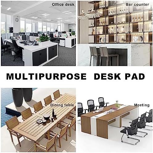 CENNBIE MAX220 86.6" x 39.4" Leather Desk Mat Protector, Extra Large Leather Desk Pad for Full Desk - XXL Super Large Mouse Pad (Black) - Image 6