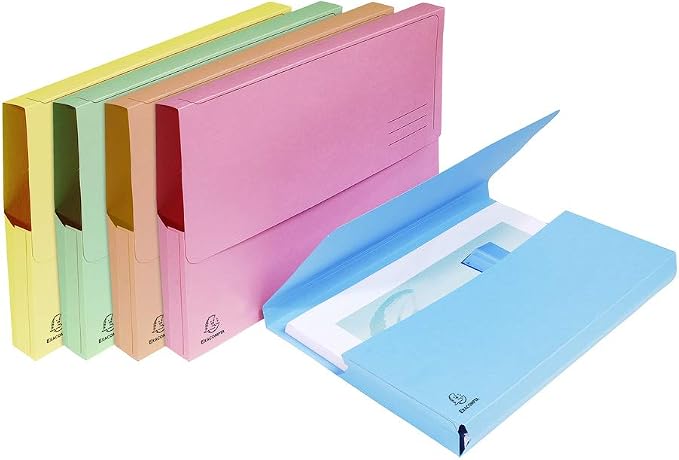 Exacompta - Ref 47970E - Super Pocket Wallets - 245 x 325mm in Size, Suitable for A4 Documents, 30mm Expanding Gusset, 210gsm Midweight Manilla - Assorted Colours (Pack of 10) - Image 12