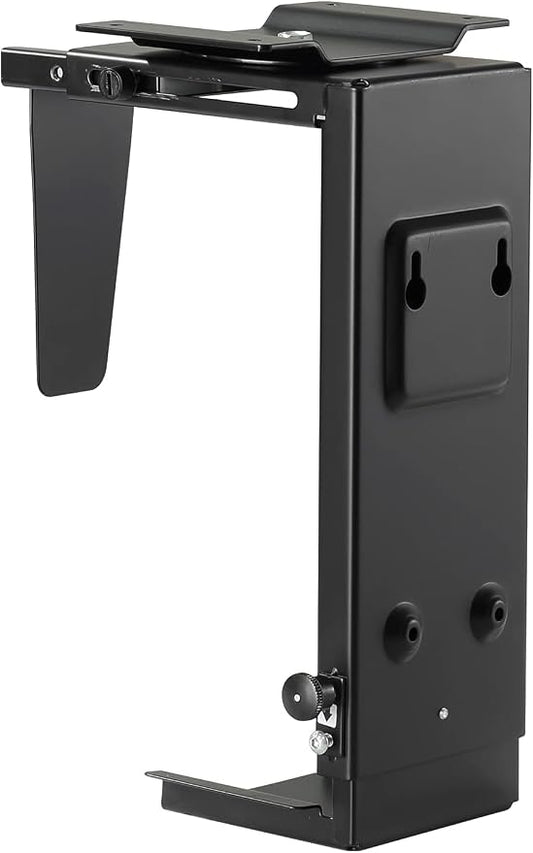 Pholiten Under Desk CPU Mount, 3.94 to 11.61" Wide, Max Load 44Lbs | Universal PC Wall Mount, Adjustable 360 Swivel, Secure Lock by PholitenMonitorArm