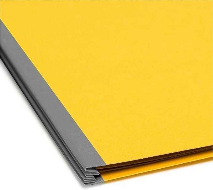 Smead 14064 Pressboard Classification Folder 2-Inch Exp. Two Dividers Letter Yellow 10/Box - Image 4