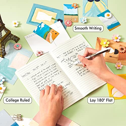 36 Pack Soft Cover Journal Bulk, Feela Lined Blank Travel Journal for Women Men Writing, Notebooks College Ruled for Work, Note Taking Notebook School Business Supplies, 8.2” x 5.5”, A5, Light Green - Image 3