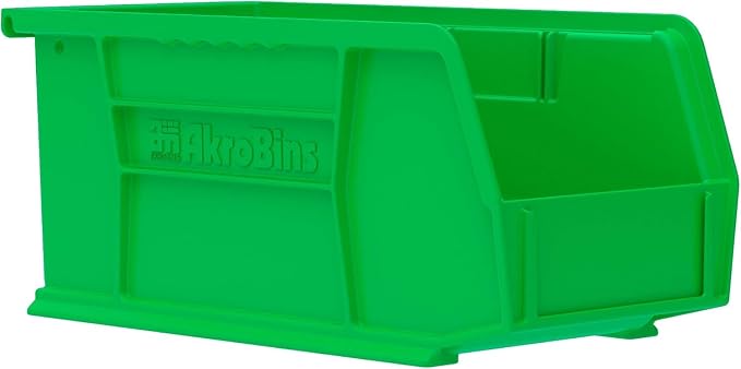 Akro-Mils 30230 AkroBins Plastic Storage Bins, 11"x5"x5", Green, 12-Pack | Space-Saving Stackable Bins for Garage, Pantry, Craft Organization - Image 9