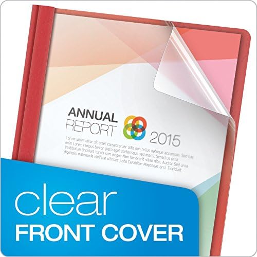 Oxford Clear Front Report Covers, Black, Letter Size, 25 per Box (55806EE) & Clear Front Report Covers, Assorted Colors, Letter Size, 25 per Box (55813EE) - Image 6
