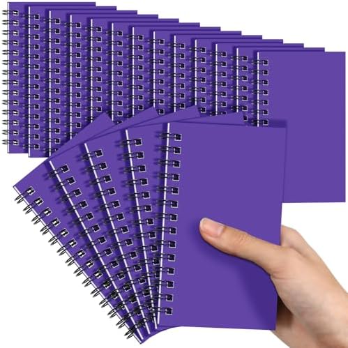 Jutom 18 Pcs Small Spiral Notebook Memo Pad 3x5, Dark Purple by Jutom