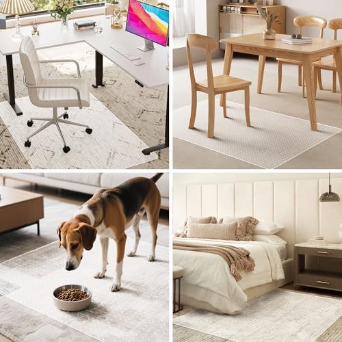 Office Chair Mat, 30" x 48" Clear Carpet Chair Mats for Low Pile Carpeted Floors Home Office, Studded Floor Mat for Office Chair on Carpet - Image 7