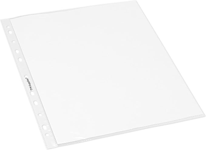 TYH Supplies 1000 Pack Clear Sheet Protectors for 3 Ring Binder | 8.5 x 11 Inch | Glossy Standard 11 Hole Plastic Page Protectors for Home, Office, and School | Top Loader Plastic Sleeves - Image 2
