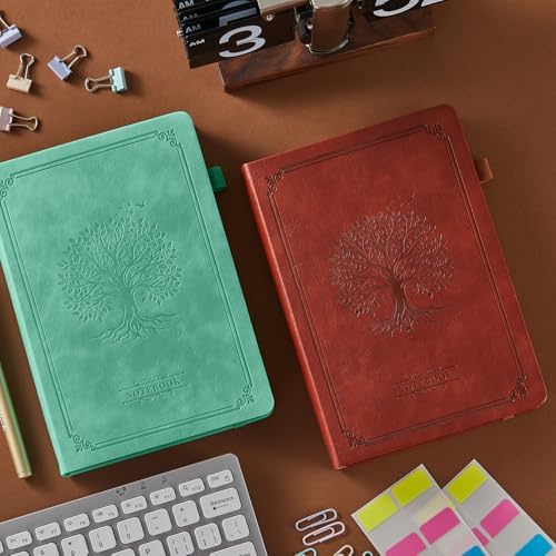 Lined Journal Notebook for Women Men, 320 Pages A5 Journaling Notebook College Ruled with 100GSM Thick Paper, Hardcover Leather Notebook for Work Writing Note Taking Diary, School, 5.7'' X 8.4'' - Image 7