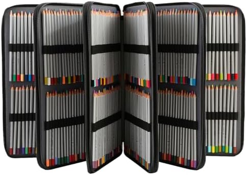 600-Slot Colored Pencil Case, 5-Layer Zipper with Shoulder strap and Handle - Image 3