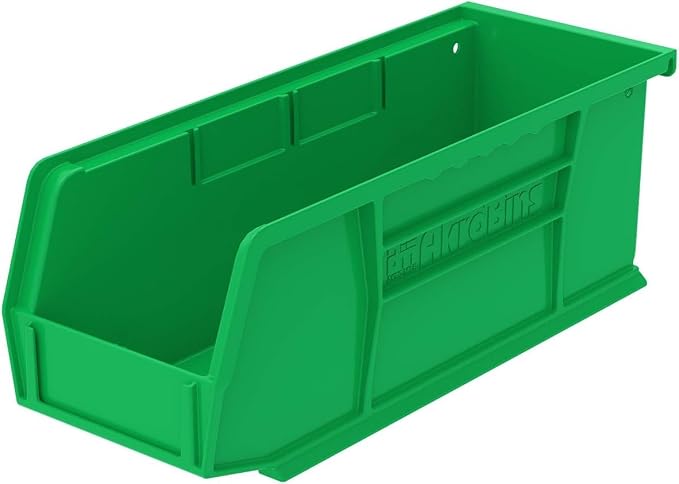 Akro-Mils 30224 AkroBins Plastic Storage Bins, 11"x 4"x 4", Green, 12-Pack | Space-Saving Stackable Bins for Garage, Pantry, Craft Organization - Image 11