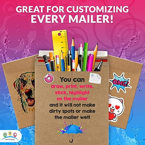 ABC PACK & SUPPLY Rigid Mailers 9 x 11.5 Inch, Brown Cardboard Envelopes, Self Seal Tear Strip, 550 GSM Paperboard, Stay Flat Design, Pack of 100 - Image 5