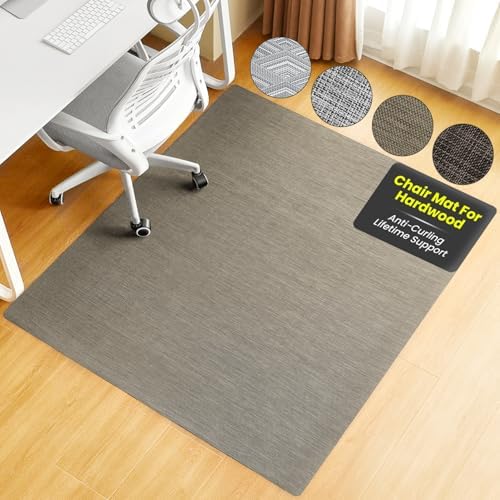 BAGAIL Office Chair Mat for Hardwood Floor, 35"x47" Heavy Duty Computer Chair Mat - Fast Flat & Smooth Glide - Non-Slip Desk Chair Floor Protector for Home Office - Brown by BAGAILBASICS