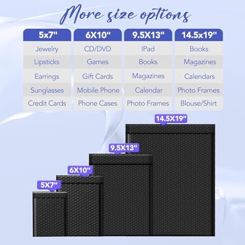 Fuxury Bubble Mailers Bulk 14.5x20" 120 Pack Black Large Padded Envelopes - Image 6