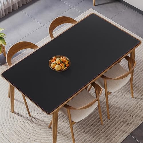 ZORESYN 63.0"x31.5" PU Leather Desk Pad Protector Black - Image 7