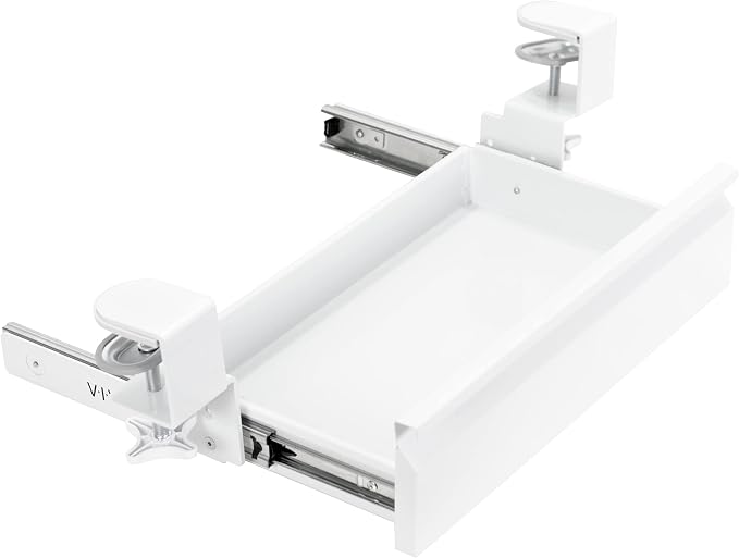 VIVO 16 inch Clamp-On Sliding Pull-out Drawer without Shell for Office Desk, Storage Organizer for Sit Stand Workstation, White, DESK-AC03C-W by Unknown