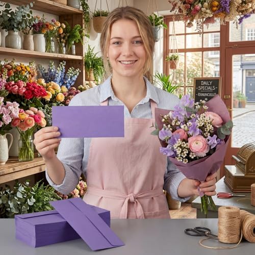 Jutom #10 Letter Size Kraft Envelopes, Dark Purple, 500 Pcs - Image 4