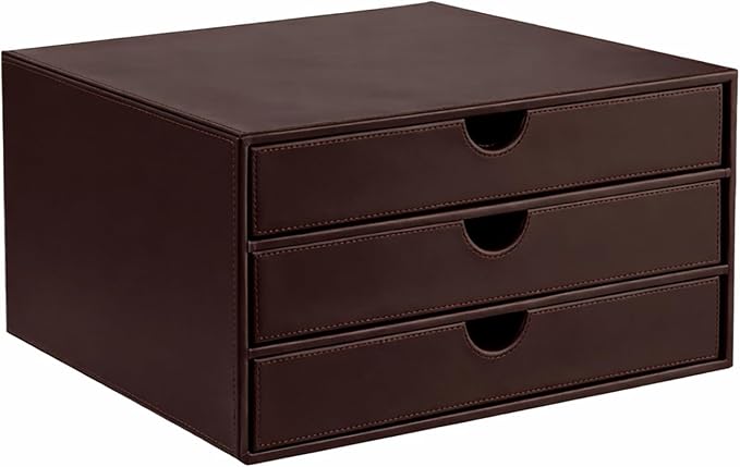 UnionBasic Document Organizer, 3-Drawer File Cabinet Document Storage Box, Office Desktop Filing Organizer, Port Royale | Document Storage Box, Office Desktop Filing Organizer by UnionBasic