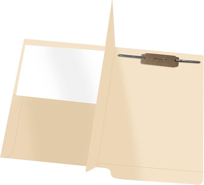 Classification File Folders with Pocket, Doctor Stuff, One Installed Divider, Reinforced End Tab Pocket Folder, Two 2” Bonded Fastener on Inside Right of Both Sides, 11 pt Manila Stock, Box of 50 - Image 2