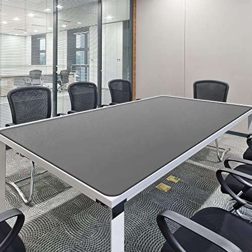 CENNBIE MAX200 78.7" x 39.4" Leather Desk Mat, Extra Large Desk Pad Blotter Protector, Extended Table Pad, Waterproof PU Leather Desk Mat on top of desks Large for Office and Home (Grey) - Image 4
