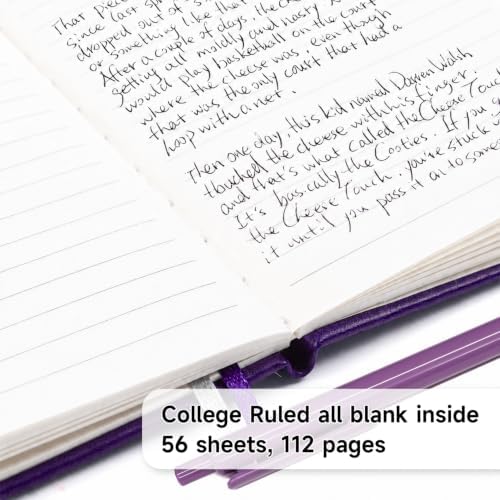 feela 15 Pack Pocket Small Notebooks Bulk, Mini Cute Notepads Hardcover College Ruled Lined Journals with Pen Holder for School Business Memos, with 15 Black Pens, 3.5”x 5.5”, A6, Purple - Image 3