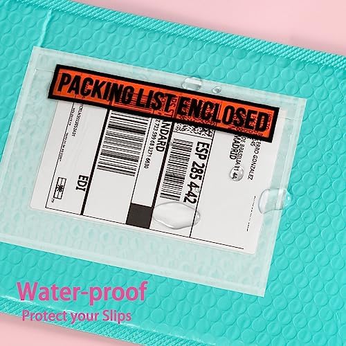 100 PCS 7.5"x 5.5" Clear Self-Adhesive Packing List Envelopes - Shipping/Mailing Pouch Enclosed Bags for Packing Slips Invoice - Image 7