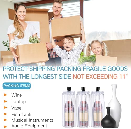 PerKoop 12''x85' Inflatable Air Pillows for Shipping Large Bubble Cushioning Wrap Packing with Pump Bubble Cushioning Wrap Roll with Fragile Stickers for Heavy Duty Moving Protection - Image 6