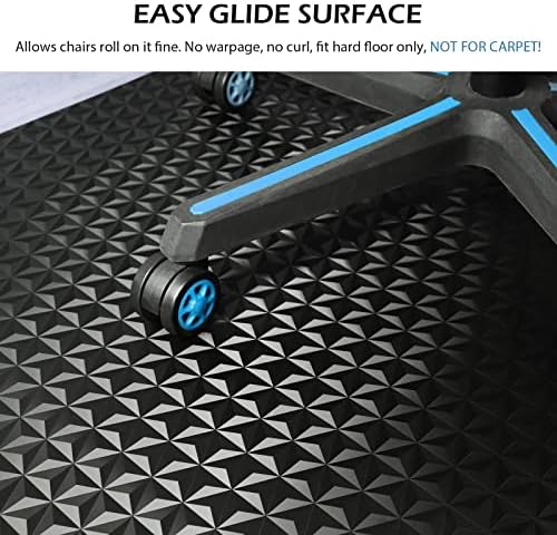 SALLOUS Chair Mat for Hard Floors, 47"x36" Office Chair Mat for Hardwood Floor, Multi-Purpose Hard Floor Protector Computer Desk Mat for Home Office, Non-Slip Vinyl Floor Mat for Gaming Chairs (Black) - Image 5
