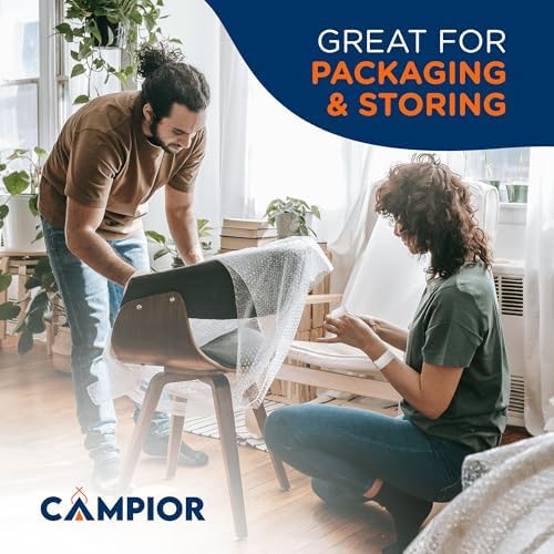 Campior Small Bubble Cushioning Wrap for Moving and Shipping - 175 Ft Bubble Packing Wrap for Packaging Boxes and Mailers, Clear Bubble Roll Moving Supplies, Perforated Every 12 inches, Pack of 2 - Image 7