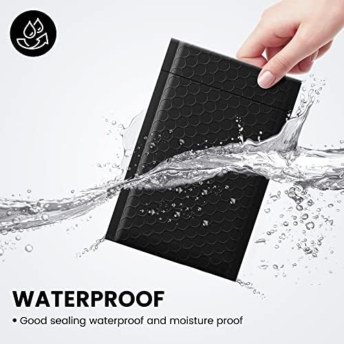 Fuxury Black Bubble Mailers Bulk 4x8" 4000 Pack Waterproof Padded Envelopes - Image 5