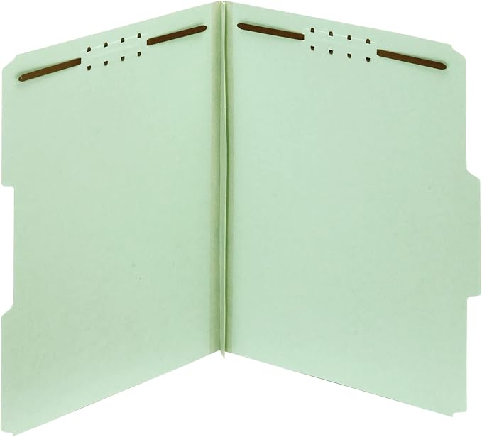 Office Depot® Brand Expanding Pressboard Folders with Fasteners, 1" Expansion, Letter Size, Green, Box of 25 by Unknown
