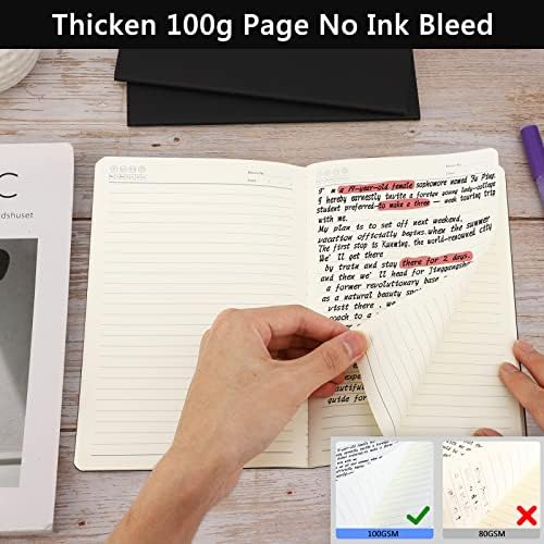 EUSOAR College Ruled Notebook, 24pcs A5 5.5"x8.3" 60 Pages Soft Cover Black Lined Subject Journal Notebooks, Writing Note Pads Sketchbook Memo, for Business Office Work Note Taking - Image 3