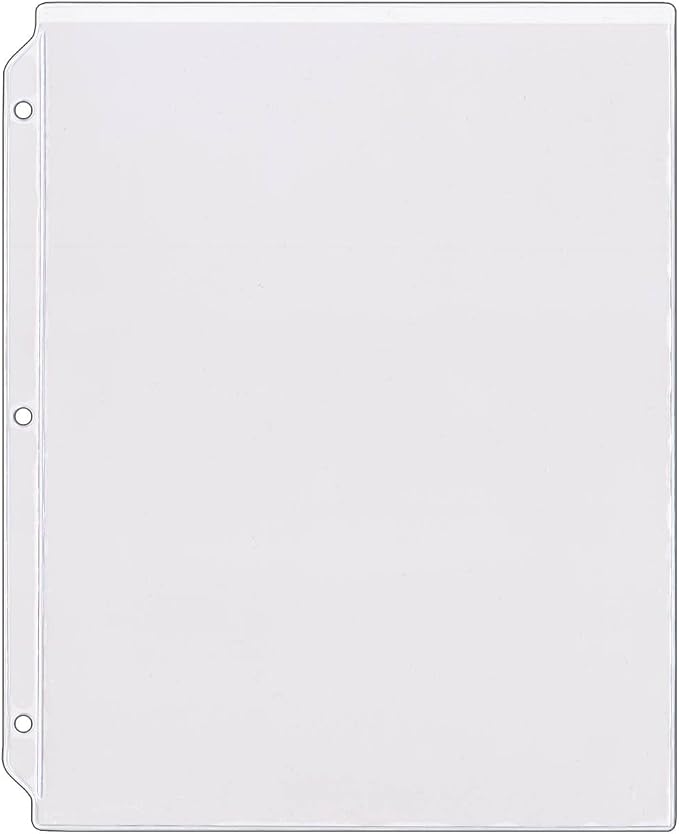 StoreSMART® - 8 1/2" x 11" Vinyl Plastic Sheet Protectors 50-Pack - Top Loading - VH876-50 by StoreSMART